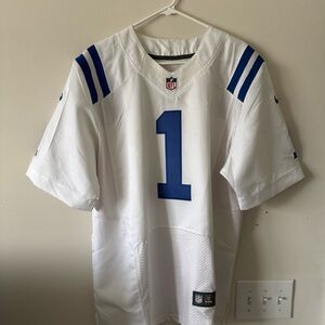Nike White and Blue Men's Jersey